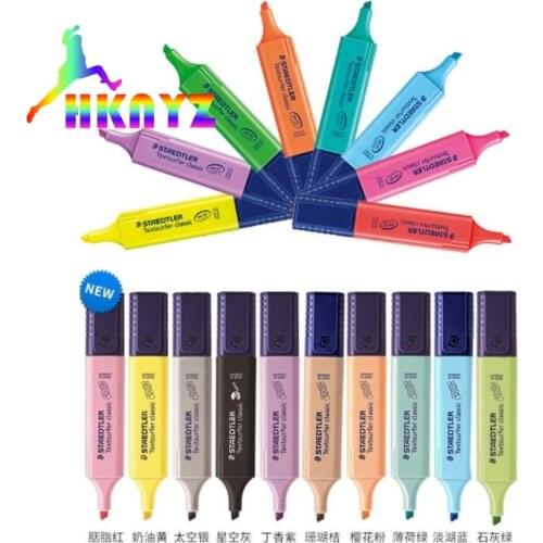1 sets Staedtler Textsurfer Pack of 18 Classic and New Pastel 8 Classic&10 Macarons Colours Highlighter Marker Pens