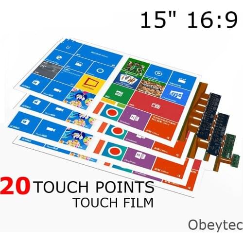Obeycrop 15 " Nano Touch Foil, USB Port, 20 Touches, Best Choice for Magic Mirror, Kiosk Terminal, White Board, Wide Screen
