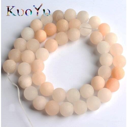 Natural Matte Light Pink Aventurine Stone Beads Round Dull Polish Loose Bead For Jewelry Making DIY Bracelet 15" Strand 6/8/10mm