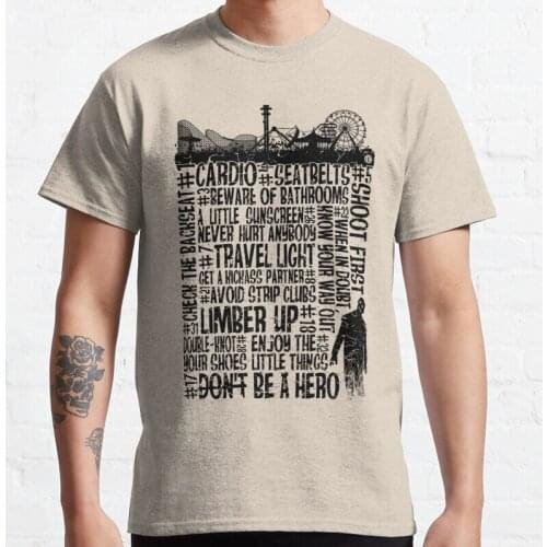 New The Zombieland Rules Classic T-Shirt Cotton Tee Shirt