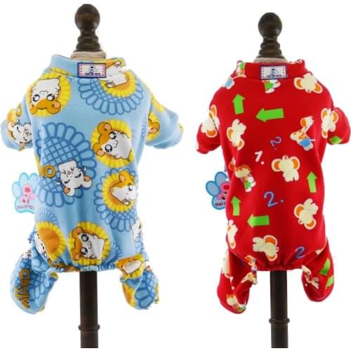 Clothing for Dogs Teddy Dog Pajamas Jumpsuit Pet Pjs Home Wear Dog Pyjamas Pet Clothes XS S M L XL Wholesale Retails