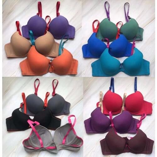 Factory Wholesale Bra Sexy Lingerie Thick Cup Bras for Women Solid Padded Underwear Push Up Brassiere Femme