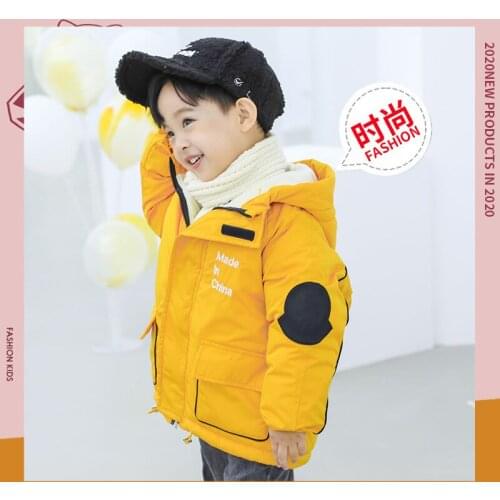 Autumn Winter Boy Girl Parkas Girls Winter Coat Zipper Hooded Kids Parkas