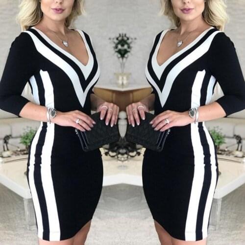 Striped dress ladies fashion woman dress sweater dress