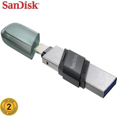 SanDisk USB Flash Drive iXpand 128GB High Speed Lightning Flash Drive 256GB 64GB Portable Pendrive USB Dual Disk For iphone ipad