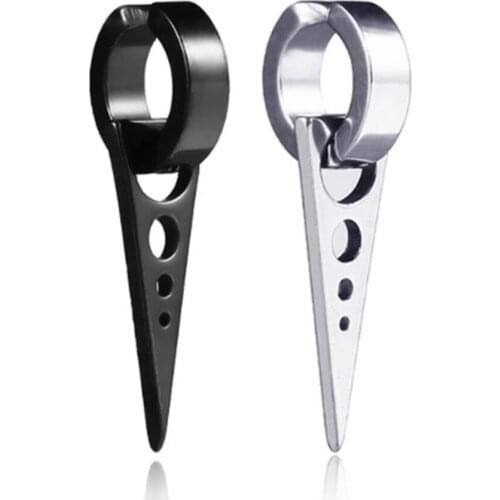 1 Pair 2PC Black alloy Triangle Arrow Clip Earrings Male Female Earrings No Ear Hole Men Earrings Trendy Party Jewelry