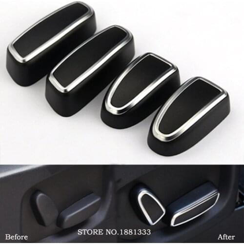 TTCR-II Chrome Seat Adjustment Switch Knob Cover Trim button decoration For Land Rover Discovery 4/Range Rover Sport / EVOQUE