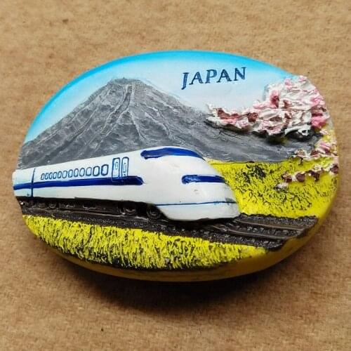 Japan Fuji Mountain tram cherry resin refrigerator