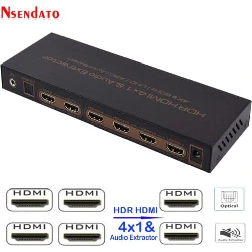 4K*2K HDR HDMI Matrix 4X1 4k HDMI Switch Splitter Audio Extractor For DTS Dolby ARC SPDIF 4 In 1 Out HDMI Converter For PS3/PS4