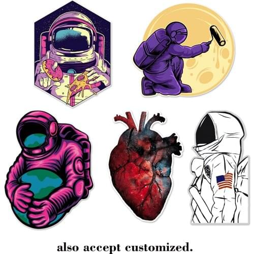 5pcs/set Outer Space Astronauts Vinyl Decals Car Laptop Luggage DIY Wall Sticker
