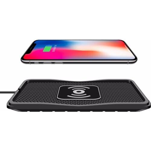 Wireless car charger wireless charging pad qi Wireless phone charger no-slip silicon for iphoneX Fast charger station S9S6NOTE8