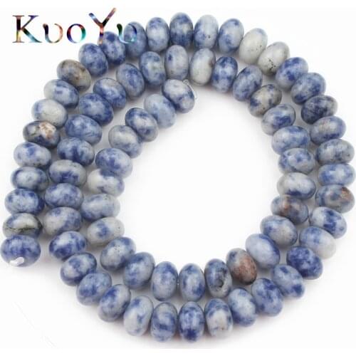 Natural Stone Beads New Blue Sodalite Jaspers Rondelle Loose Spacer Bead For Jewelry Making 4/6/8mm 15"Inch DIY Earring Bracelet