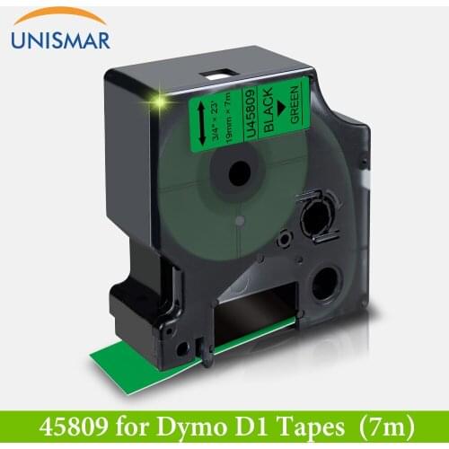 Black on White/Green Printer Ribbon 45809 45803 Compatible for Dymo D1 Tapes 19mm Width Waterproof Label Maker LabelManager 300