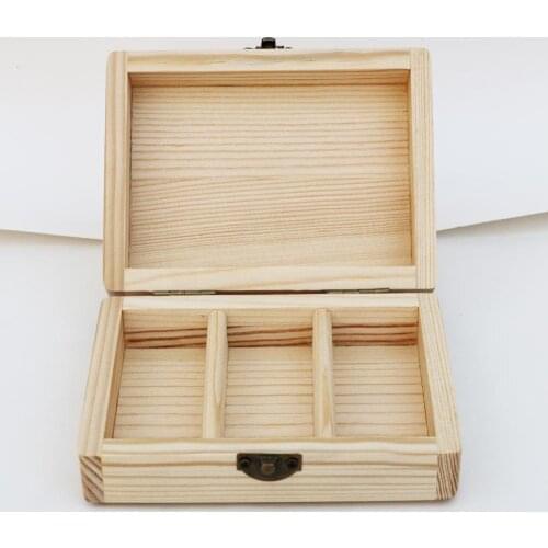 Wood Essential Oils Perfume Storage Organizer Box Wooden Display Carrying Case Holder 3 Grids