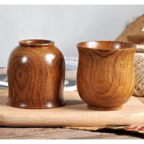 Wooden Big Belly Beer Tea Coffee Milk Water Cup Kitchen Bar Pub Teaware Mug Gift