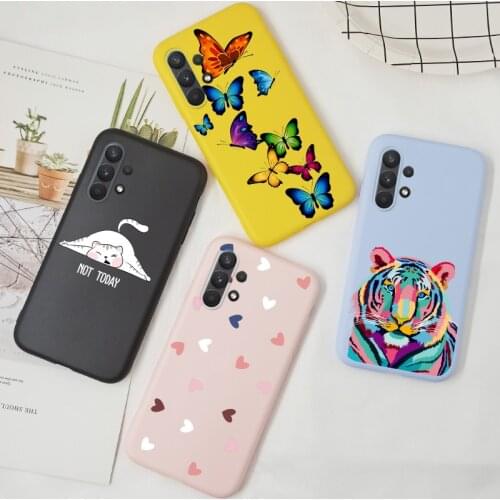 For Samsung Galaxy A32 Case 4G 5G Back Cover Silicone Cartoon Phone Case For Samsung A32 2021 Funda A 32 Bumper TPU Pink Matte