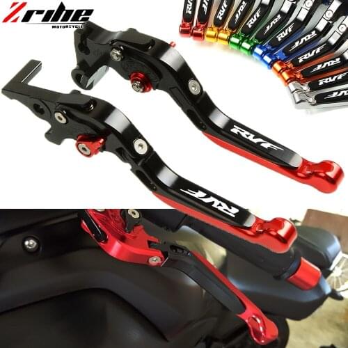 LOGO RVF CNC Adjustable Folding Extendable Motorcycle Brake Clutch Levers For Honda RVF750R RC45 RVF 750R 1994-1999 1998 1997