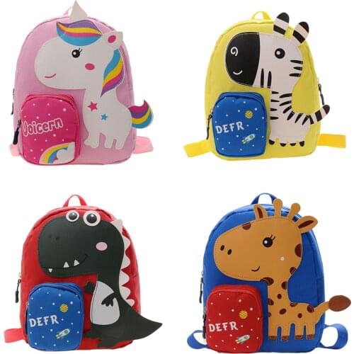 Kindergarten Cute Cartoon Animal Shape Backpack Children Boys Girls Small Knapsack Handbags