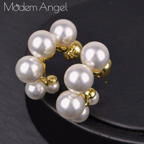 ModemAngel Luxury Bow Geometric AAA Circle Cubic Zirconia Dubai Women Wedding Engagement Party Fashion Jewelry Earrings