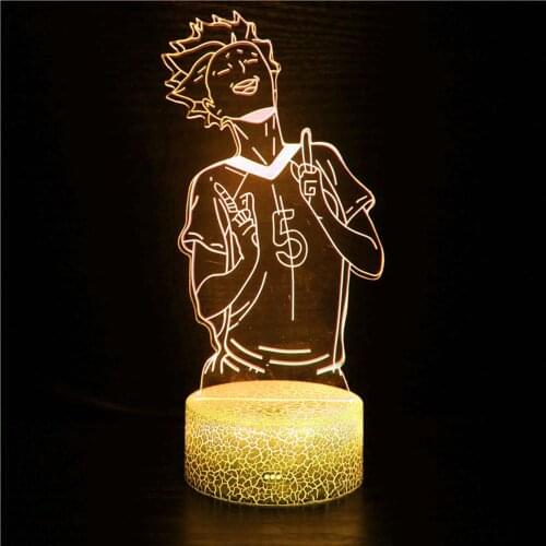 3D Night Light Anime Haikyuu Tendou Satori Birthday Gift Comic Gadget Tendou Table Lamp Haikyuu LED Bedroom Desktop Decoration