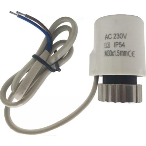 230v normally open Electric thermal actuator for manifold underfloor heating valve calefaccion suelo radiante actuador