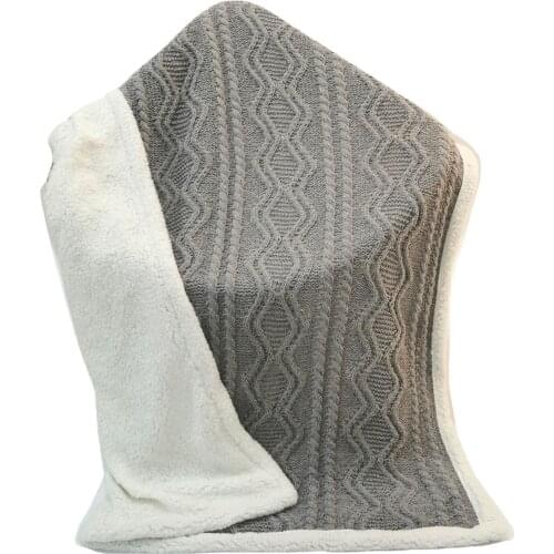 New Baby Wrapped Blanket Soft Breathable Knitted Line Blanket Comfortable Sofa Cover Blanket Casual Decorative Blanket Winter