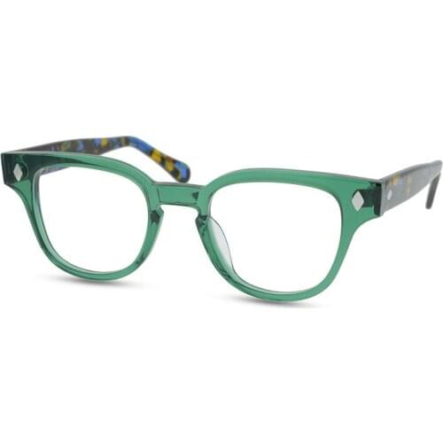 Rivet Acetate Glasses Frame Retro Women Full Rim Myopia Eyeglasses Brand Design Clear Lens Vintage Optical Eyewear Men Spectacle