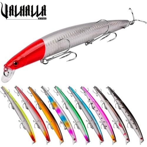 VALHALLA 10Pcs/Lot Fishing Lure 0.86oz-24.5g Floating Wobbler Minnow Crankbait 18.5cm-7.28" Bass Trolling Artificial Bait Tackle