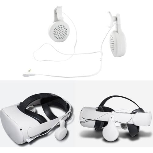 VR Wired Gaming Earphones Adjustable Wired Headphones for Oculus Quest 2 Virtual Reality Headset Noise Reduction Accessories