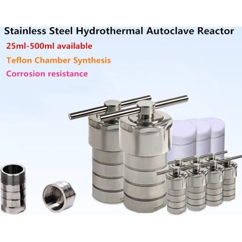 High Pressure Stainless Steel Hydrothermal Autoclave Reactor Digestion tank Hydrothermal synthesis reactor set 25-500ml Y