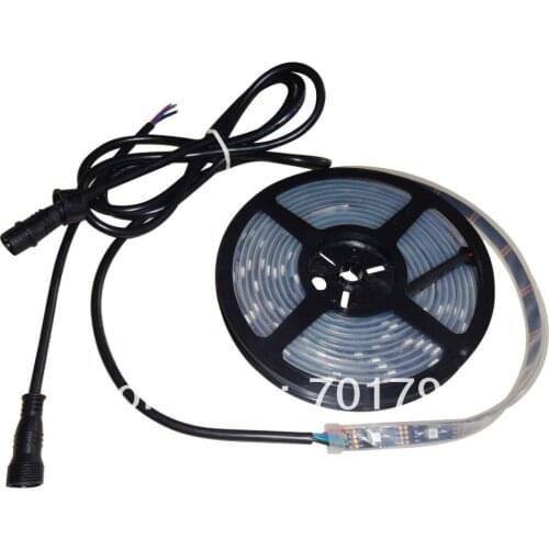 5m DC12V INK1003 led pixel strip,IP68,30pcs 1002led(5050 RGB built-in INK1003 IC)/M;BLACK PCB;with 2m long 4core male conector