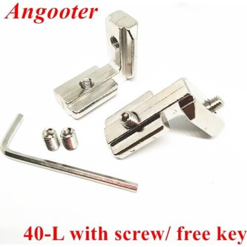 10pcs T Slot L Shape 90 Degree Corner Connector bracket Angel Joint Interior Bracket 4040 Aluminum profile connect with M6 screw