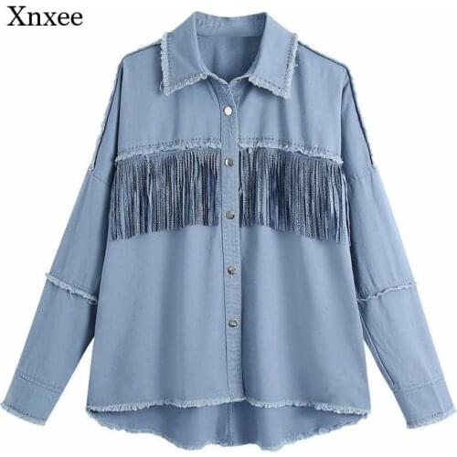 2021 Spring Tassel Jacket Women Fringe Beaded Coat Vintage Edging Casual Street Coat Female Fall Oversized Outwear Clothes Tops