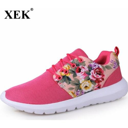 Sneakers Women Trainers Breathable Print Flower 90 Casual Shoes Woman 2018 Summer Mesh Low Top Shoes Zapatillas Deportivas JDD86