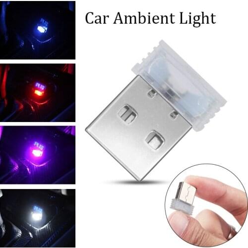 Car Interior Ambient Light LED Neon Mini Usb Atmosphere Lamp Auto Interior Decorative Atmosphere Light Car Goods 1pcs