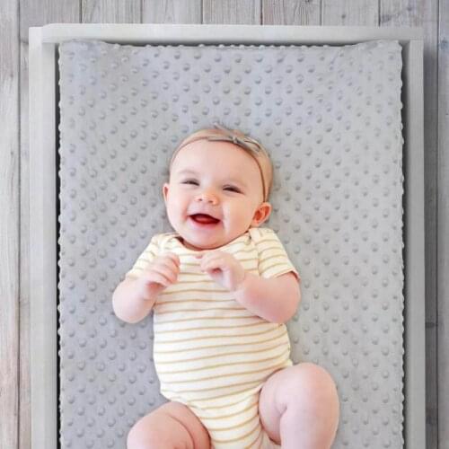 1pcs Baby Changing Station Cover Elastic All Around Touching Massage Table Changing Cover Super Soft Bubble Removable Cover