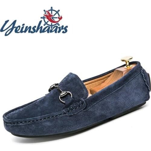 2021 Men Shoes Loafers Suede Shoes Men Classic Slip on Shoes Fashion Driving Shoes Brand Non-Slip Flat Shoes Casual Summer Shoes
