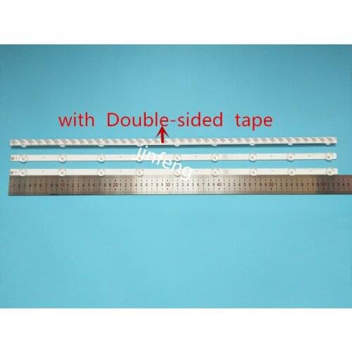 3pcs x 32 inch Universal LED Backlight Lense Aluminum Plate Strips SVA75DA03 for Samsung/ for LG for Sharp TV 9-LEDs 630mm 3v