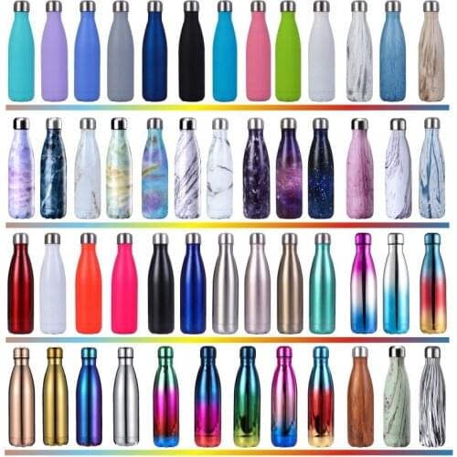 500ml Stainless Steel Water Bottle Portable BPA free Water Drinking Bottle Gym Sports Cycling Drinkware Sports Insulation Cup