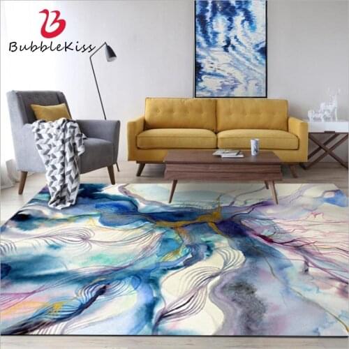 Bubble Kiss Abstract Art Colorful Ink Pattern Carpets For Living Room Modern Home Thicken Bedroom Decor Area Rugs Bedside Mats