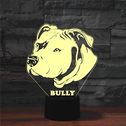 Colorful Dog LED 3D Night Light Touch Remote Control Kids Gift Creative USB Table Desk Lamp Bedroom Beside Decoration Lamps