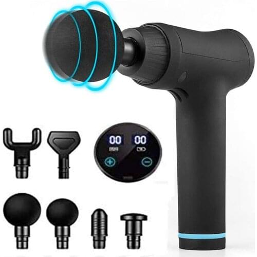 Eletronic Massager Gun Percussion Massage Muscle Deep Tissue Muscle Deep Relaxation Massager Gun Heads Muscle Pain and Tension