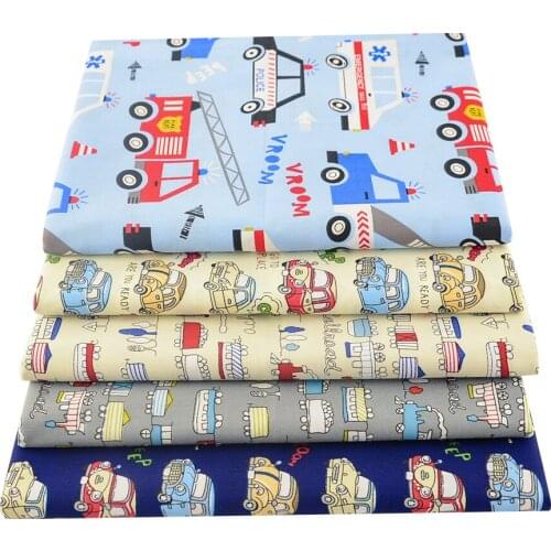 Booksew Cartton Cars Pattern lot Twill Cotton Quilt Clothes Fabrics For Sewing Handmade Cloth DIY Crafts Patchwork Needlework