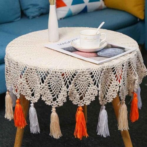 Cotton Rope Wall Decoration Pendant Tapastry Desktop Hollow Table Cloth Multi Purpose