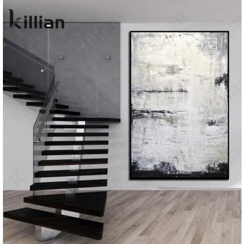 Canvas Painting Home Decoration Art Modern Black and White Gray Marble Texture Picture Canvas Painting Print Poster Room Decor