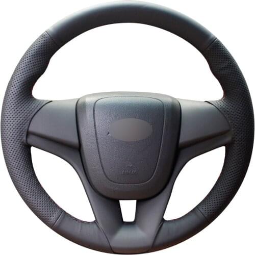 Black Synthetic Leather Car Steering Wheel Cover for Chevrolet Cruze 2009-2014 Aveo 2011-2014 Holden Cruze 2010
