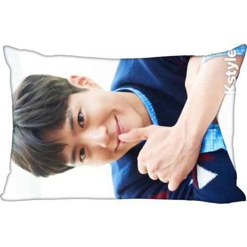 Park Bo Gum KPOP Pillowcase 45x35cm(One Side)Rectangle Zipper Pillow Case Print Throw Wedding Decorative Pillowcase Cover 10-10