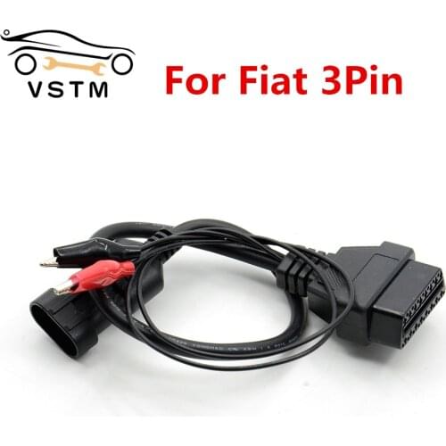 A++ Quality Cable Connector For Fiat 3pin Lancia FOR Alfa Romeo 3 pin OBD2 OBD 16 pin tool adapter cable