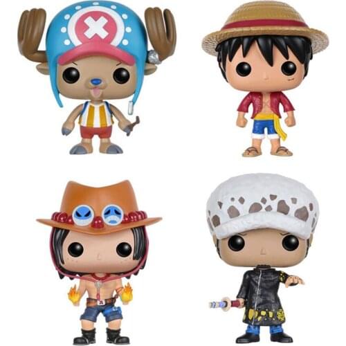 Anime ONE PIECE Collection Figurine with Luffy & Chopper & ACE & Law Figure PVC Material Toys For Kids