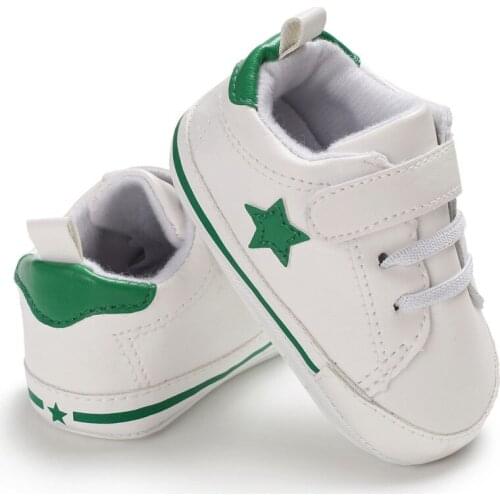 Pu Leather Star Pattern Baby Sports Sneakers Infant Toddler Soft Anti-slip baby Shoes Newborn Baby Boys Girls First walkers